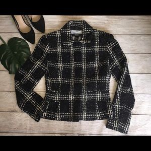 Body by Victoria Wool plaid Black/White Blazer 2🎉